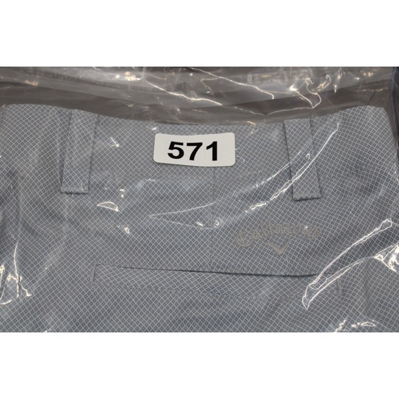 Callaway Mens Golf Shorts Blue Micro Dot Print Flat Front Performance Stretch 40 - Picture 15 of 15